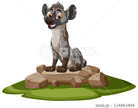 Happy Hyena on Rocky Ground Happy Hyena on Rocky Ground 114861094