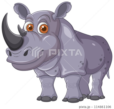 Cute Cartoon Rhinoceros Illustration Cute Cartoon Rhinoceros Illustration 114861106