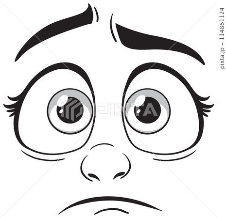 Surprised Cartoon Face Expression Surprised Cartoon Face Expression 114861124