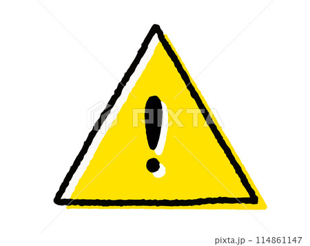 注意マーク　三角形（cautionマーク） 114861147