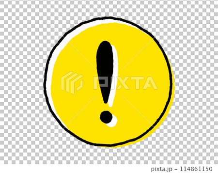注意マーク 丸（cautionマーク）のイラスト素材 [114861150] - PIXTA