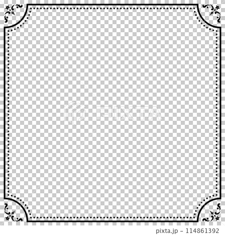 Antique / Vintage / Square / Frame / Border / Black / Illustration / Material Antique / Vintage / Square / Frame / Border / Black / Illustration / Material 114861392