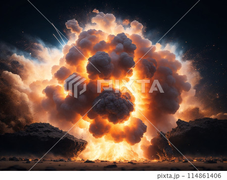 ド派手な大爆発【AI生成画像】 114861406