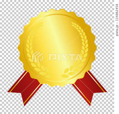 Gold medal icon (with laurel leaves) for use in rankings, etc. Gold medal icon (with laurel leaves) for use in rankings, etc. 114862458
