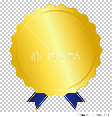 ランキングなどに使用する金メダルフレーム(小さい青色リボン) ランキングなどに使用する金メダルフレーム(小さい青色リボン) 114862463