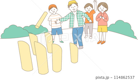 モルックをする人々 モルックをする人々 114862537