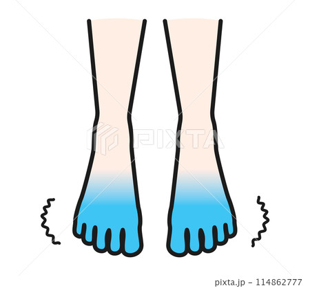 末端が冷える足のイラスト 114862777