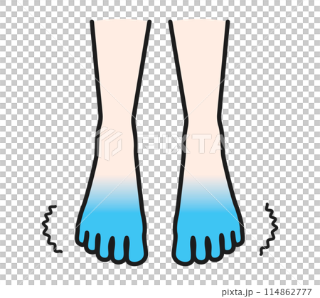 末端が冷える足のイラスト 114862777