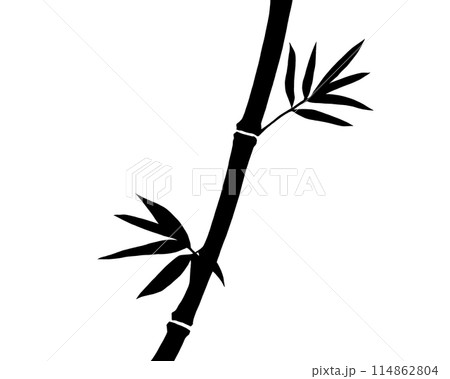 シンプルな竹のシルエットイラスト 114862804