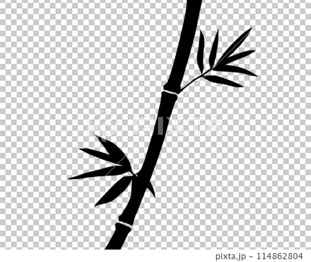 シンプルな竹のシルエットイラスト 114862804