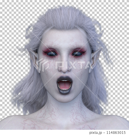 Female vampire face close up Female vampire face close up 114863015