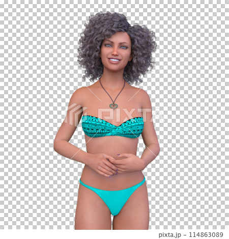 ビキニ姿の女性 114863089