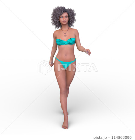 ビキニ姿の女性 114863090