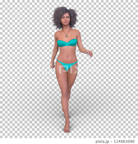 ビキニ姿の女性 114863090