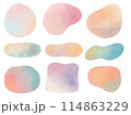 カラフルな水彩風の文字フレーム 114863229