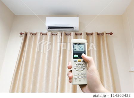Air conditioner with remote controller. 114863422