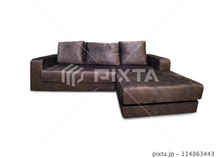modern convertible sofa isolated on white background 114863443