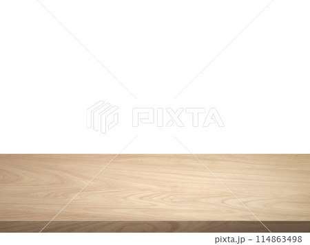 empty wooden table front view isolated on white background empty wooden table front view isolated on white background 114863498