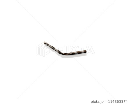 Bent drill , damaged tool Bent drill , damaged tool 114863574