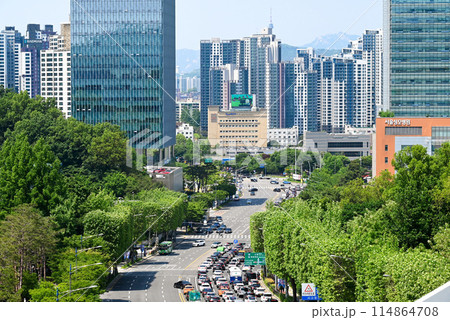盤浦大路と高速ターミナル駅周辺の風景【瑞草区/ヌエタリ橋眺望】 盤浦大路と高速ターミナル駅周辺の風景【瑞草区/ヌエタリ橋眺望】 114864708