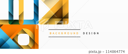 Business triangle and squares vector abstract background 114864774