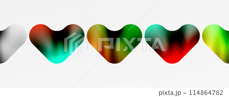 Metallic fluid color with geometric abstract shapes. Vector Illustration For Wallpaper, Banner, Background, Card, Book Illustration, landing page 114864782