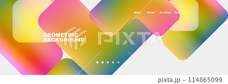 Square internet web page design template. Vector Illustration For Wallpaper, Banner, Background, Card, Book Illustration, landing page 114865099