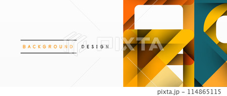 Business triangle and squares vector abstract background 114865115