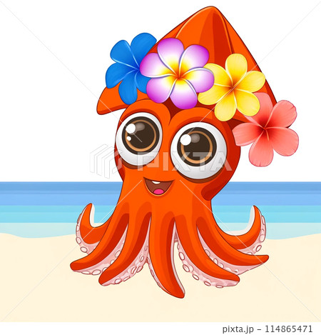 Cute Squid 114865471