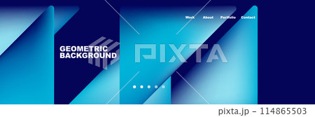 Gradient triangles composition with bright fluid colors. Vector Illustration For Wallpaper, Banner, Background, Card, Book Illustration, landing page 114865503