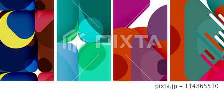 Geometric elements abstract backgrounds for wallpaper, business card, cover, poster, banner, brochure, header, website 114865510