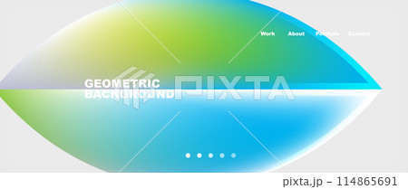 Abstract geometric shapes web design page. Vector Illustration For Wallpaper, Banner, Background, Card, Book Illustration, landing page 114865691