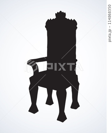 Throne. Vector drawing Throne. Vector drawing 114868350