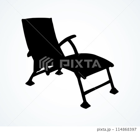 Beach chair. Vector freehand drawing Beach chair. Vector freehand drawing 114868397