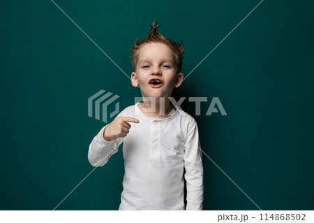 Little Boy With Finger in Mouth Little Boy With Finger in Mouth 114868502