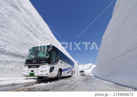 雪の大谷  立山黒部アルペンルート  雪の大谷  立山黒部アルペンルート  114868872