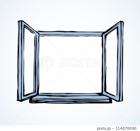 Open window. Vector drawing icon 114870090