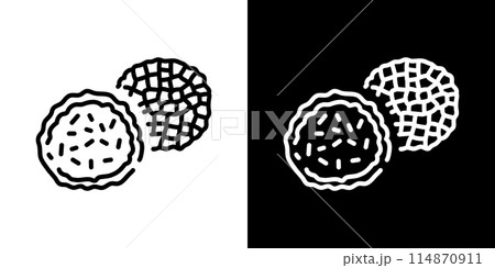 シンプルなトリュフの線画アイコン シンプルなトリュフの線画アイコン 114870911
