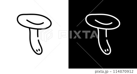 シンプルなチチタケの線画アイコン 114870912