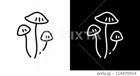 シンプルなヒナノヒガサの線画アイコン シンプルなヒナノヒガサの線画アイコン 114870914