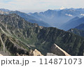 前穂高岳展望　東鎌尾根2針の木岳　白馬岳 114871073