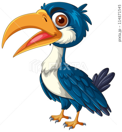 Colorful Cartoon Bird Illustration 114871545