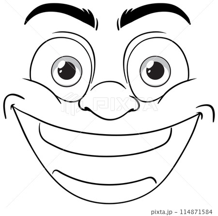 Happy Cartoon Face Illustration Happy Cartoon Face Illustration 114871584