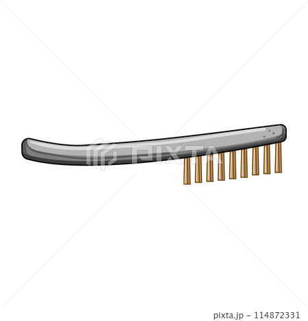 handle wire brush cartoon vector illustration 114872331