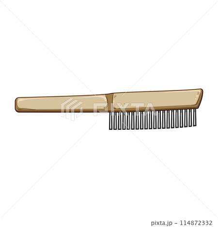 rust wire brush cartoon vector illustration 114872332