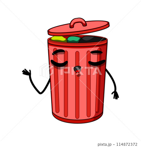 recycle trash bin character cartoon vector illustration recycle trash bin character cartoon vector illustration 114872372