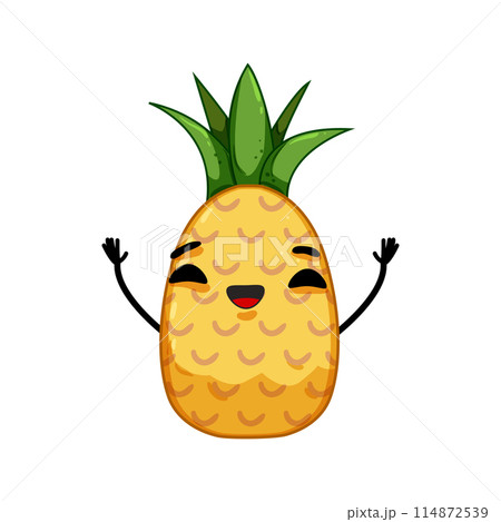 summer pineapple character cartoon vector illustration summer pineapple character cartoon vector illustration 114872539