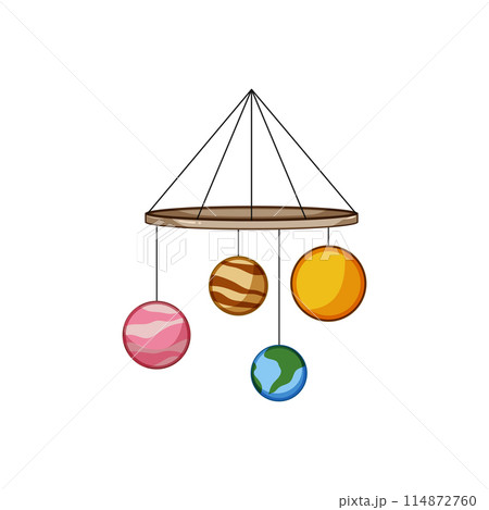 infant crib mobile cartoon vector illustration infant crib mobile cartoon vector illustration 114872760