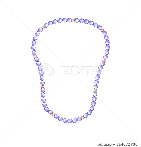 bead beads necklace cartoon vector illustration 114872788