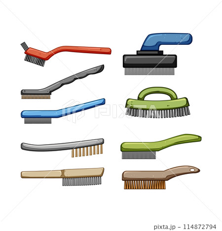 wire brush set cartoon vector illustration wire brush set cartoon vector illustration 114872794